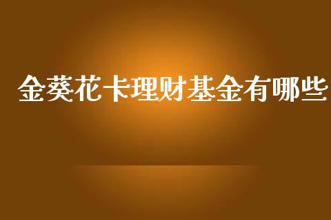 金葵花卡理财基金有哪些_https://www.apanben.com_财经资讯_第1张