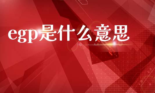 egp是什么意思_https://www.apanben.com_国际财经_第1张
