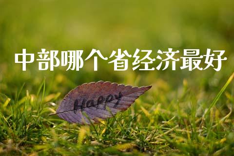 中部哪个省经济最好_https://www.apanben.com_国际期货_第1张