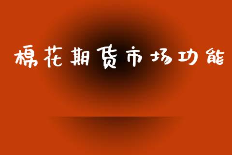 棉花期货市场功能_https://www.apanben.com_国际期货_第1张