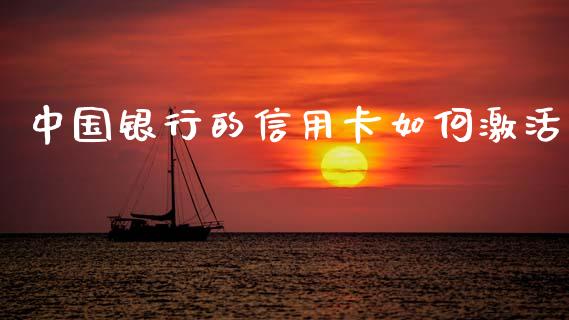 中国银行的信用卡如何激活_https://www.apanben.com_期货学院_第1张