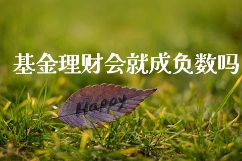 基金理财会就成负数吗_https://www.apanben.com_国际财经_第1张