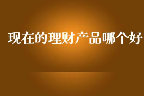 现在的理财产品哪个好_https://www.apanben.com_财经资讯_第1张