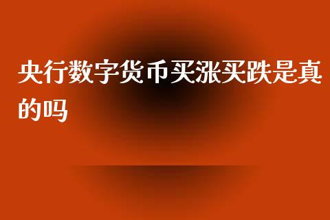 央行数字货币买涨买跌是真的吗_https://www.apanben.com_在线喊单_第1张