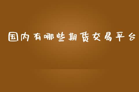 国内有哪些期货交易平台_https://www.apanben.com_股市指导_第1张