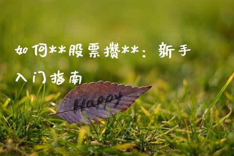 如何**股票攒**：新手入门指南_https://www.apanben.com_期货学院_第1张