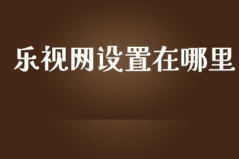 乐视网设置在哪里_https://www.apanben.com_期货学院_第1张