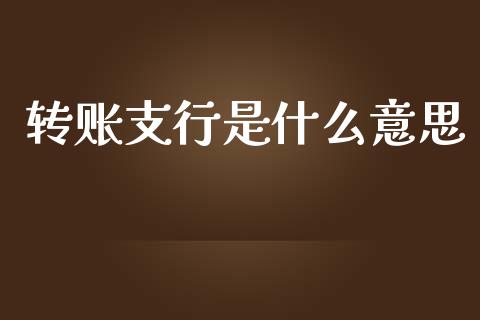 转账支行是什么意思_https://www.apanben.com_期货学院_第1张