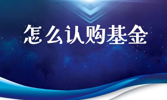 怎么认购基金_https://www.apanben.com_国际财经_第1张