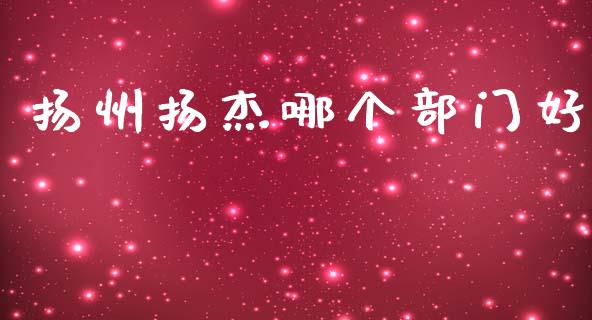 扬州扬杰哪个部门好_https://www.apanben.com_期货学院_第1张