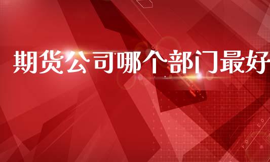 期货公司哪个部门最好_https://www.apanben.com_期货学院_第1张