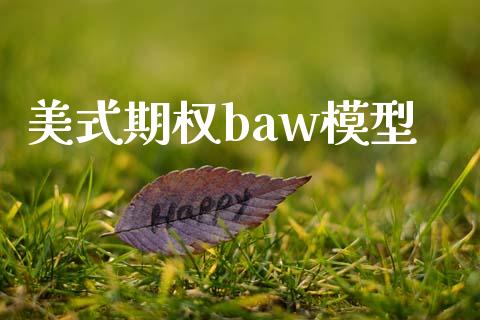 美式期权baw模型_https://www.apanben.com_财经资讯_第1张