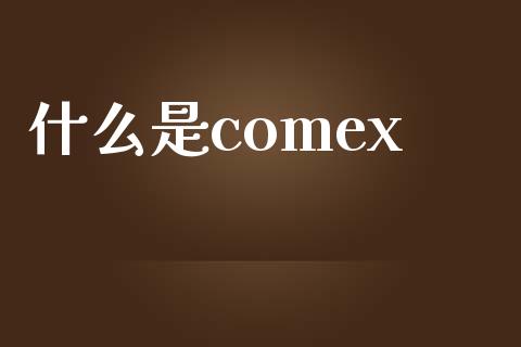 什么是comex_https://www.apanben.com_股市分析_第1张