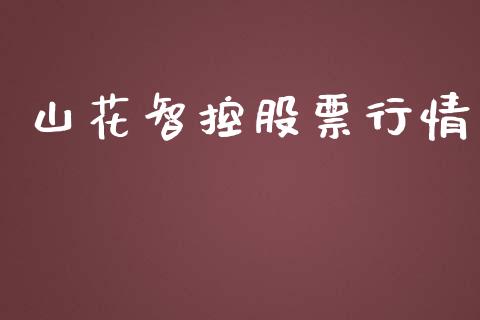 山花智控股票行情_https://www.apanben.com_股市指导_第1张