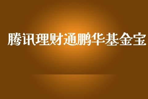 腾讯理财通鹏华基金宝_https://www.apanben.com_国际财经_第1张