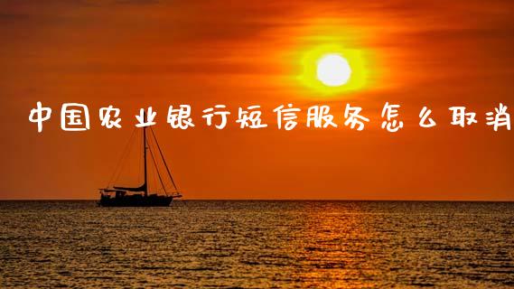 中国农业银行短信服务怎么取消_https://www.apanben.com_股市指导_第1张