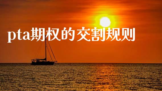 pta期权的交割规则_https://www.apanben.com_股市指导_第1张