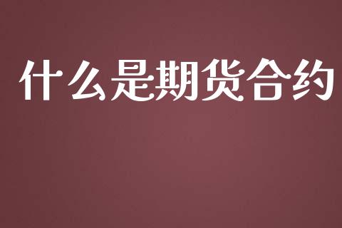 什么是期货合约_https://www.apanben.com_国际财经_第1张