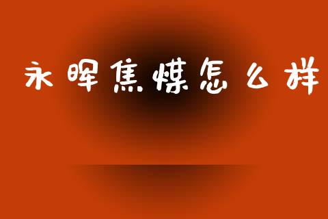 永晖焦煤怎么样_https://www.apanben.com_期货学院_第1张