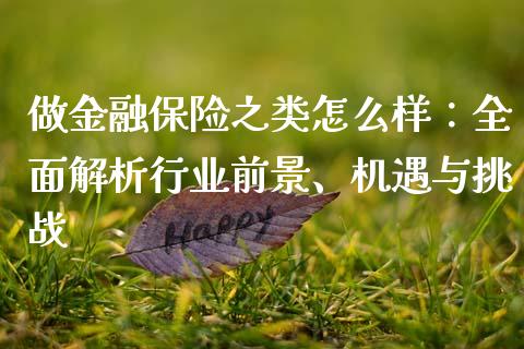 做金融保险之类怎么样：全面解析行业前景、机遇与挑战_https://www.apanben.com_财经资讯_第1张