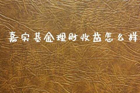 嘉实基金理财收益怎么样_https://www.apanben.com_国际财经_第1张