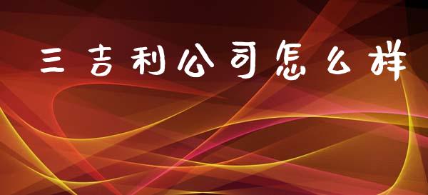三吉利公司怎么样_https://www.apanben.com_股票怎么玩_第1张