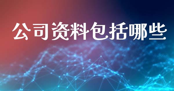 公司资料包括哪些_https://www.apanben.com_期货学院_第1张