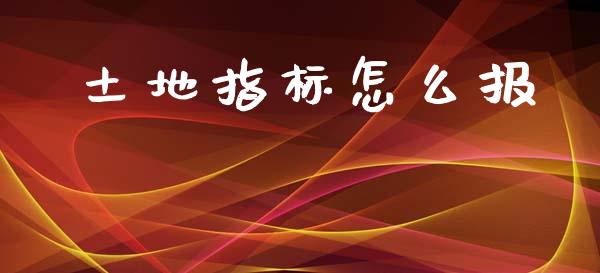 土地指标怎么报_https://www.apanben.com_国际期货_第1张