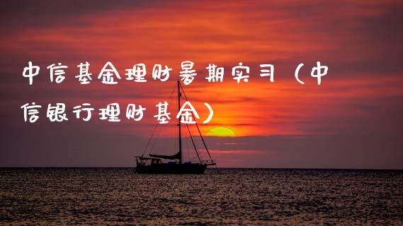 中信基金理财暑期实习（中信银行理财基金）_https://www.apanben.com_国际财经_第1张