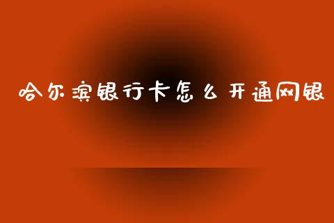 哈尔滨银行卡怎么开通网银_https://www.apanben.com_财经资讯_第1张