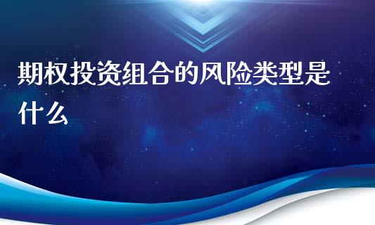 期权投资组合的风险类型是什么_https://www.apanben.com_财经资讯_第1张
