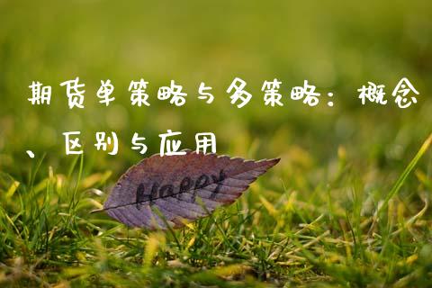 期货单策略与多策略：概念、区别与应用_https://www.apanben.com_股市指导_第1张