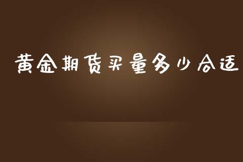 黄金期货买量多少合适_https://www.apanben.com_期货学院_第1张