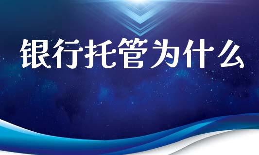 银行托管为什么_https://www.apanben.com_股市分析_第1张