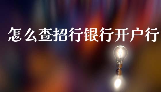 怎么查招行银行开户行_https://www.apanben.com_股票怎么玩_第1张
