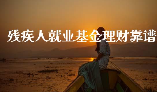 残疾人就业基金理财靠谱_https://www.apanben.com_国际财经_第1张