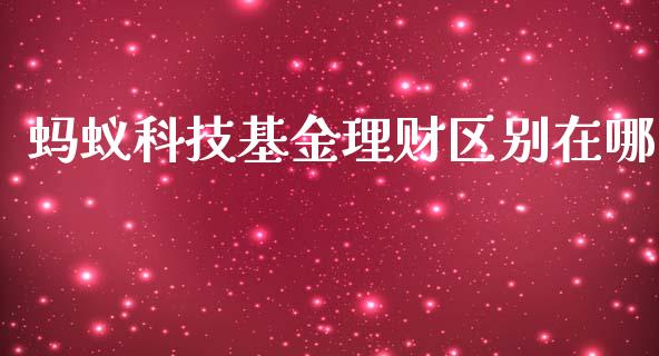 蚂蚁科技基金理财区别在哪_https://www.apanben.com_国际财经_第1张