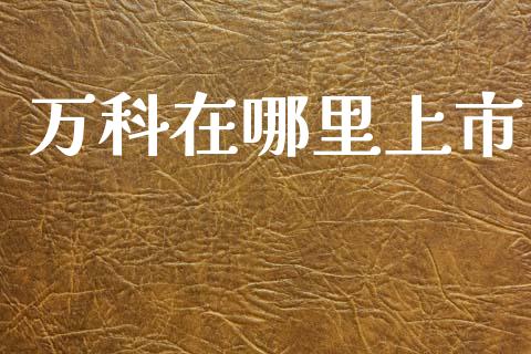 万科在哪里上市_https://www.apanben.com_在线喊单_第1张