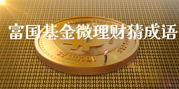 富国基金微理财猜成语_https://www.apanben.com_国际财经_第1张