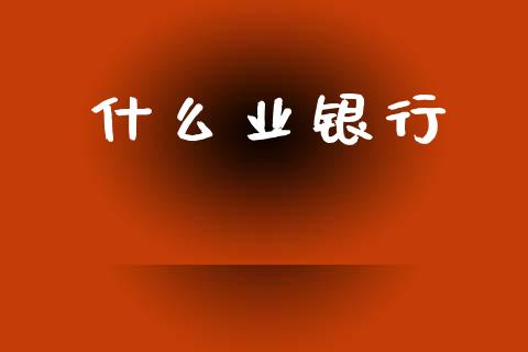 什么业银行_https://www.apanben.com_股市指导_第1张