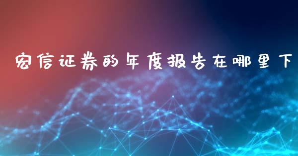 宏信证券的年度报告在哪里下_https://www.apanben.com_在线喊单_第1张