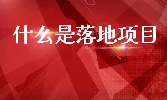 什么是落地项目_https://www.apanben.com_国际财经_第1张