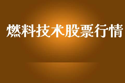 燃料技术股票行情_https://www.apanben.com_股市指导_第1张