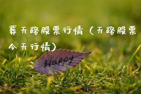 葬天路股票行情（天路股票今天行情）_https://www.apanben.com_股市分析_第1张