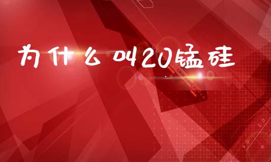 为什么叫20锰硅_https://www.apanben.com_国际财经_第1张