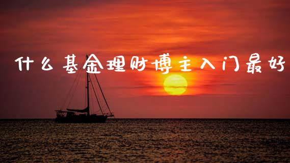 什么基金理财博主入门最好_https://www.apanben.com_国际财经_第1张