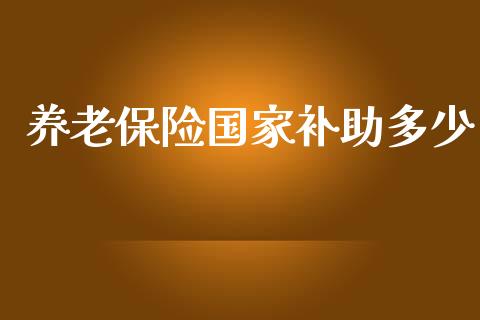 养老保险国家补助多少_https://www.apanben.com_财经资讯_第1张