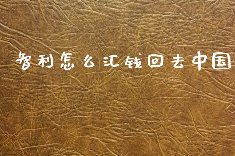 智利怎么汇钱回去中国_https://www.apanben.com_国际期货_第1张