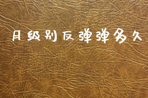 月级别反弹弹多久_https://www.apanben.com_国际期货_第1张