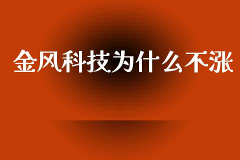 金风科技为什么不涨_https://www.apanben.com_股市指导_第1张